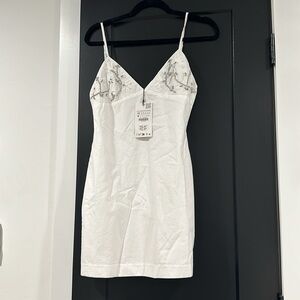 Zara White Mini Dress- Size XS- Never Worn